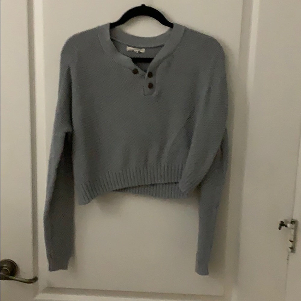 Cropped Grey Sweater